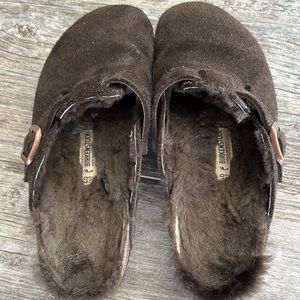 Birkenstock Boston Sherling Clog Size 40 NARROW